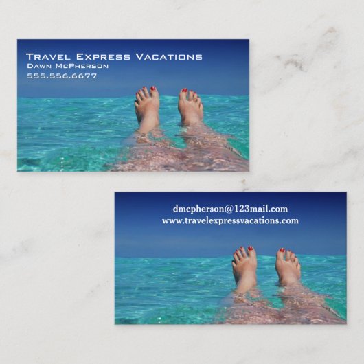 旅行代理店トロピカルバケーション 名刺 (正面/裏面)