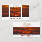 旅行代理店ドラマチックな空の海ビーチ夕日 名刺 (正面/裏面)