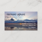 旅行代理店ドラマチックな空の海ビーチ夕日 名刺 (裏面)