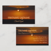 旅行代理店ドラマチックな空の海ビーチ夕日 名刺 (正面/裏面)