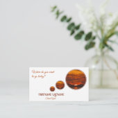 旅行代理店ドリーミー空の海ビーチ夕日 名刺 (スタンド正面)