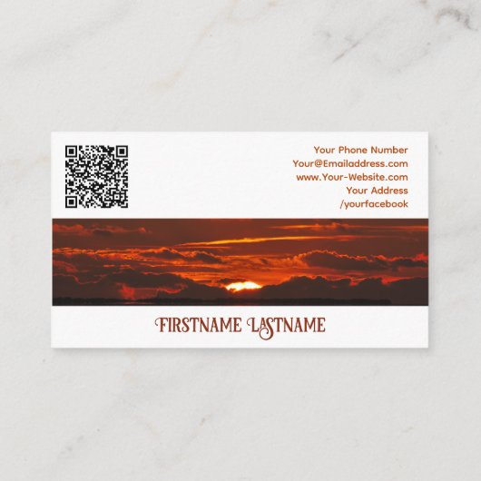 旅行代理店ドリーミー空の海ビーチ夕日 名刺 (裏面)