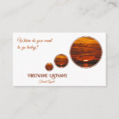 旅行代理店ドリーミー空の海ビーチ夕日 名刺 (正面)