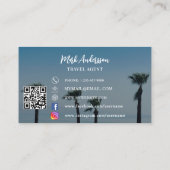 旅行代理店バケーションツーリズム写真名刺 名刺 (裏面)