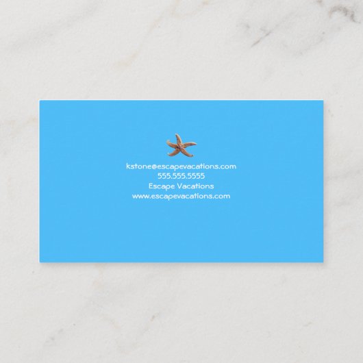 旅行代理店バケーション名刺 名刺 (裏面)