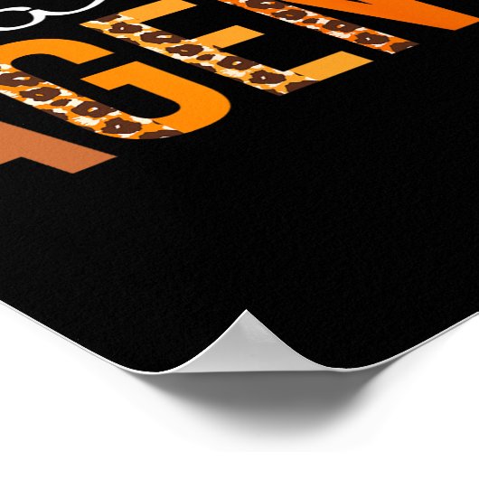 旅行代理店ヒョウ分隊かわいい秋秋感謝してい ポスター (角)