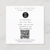 旅行代理店ビジネスロゴフォトグラファーSantorini スクエア名刺 (裏面)