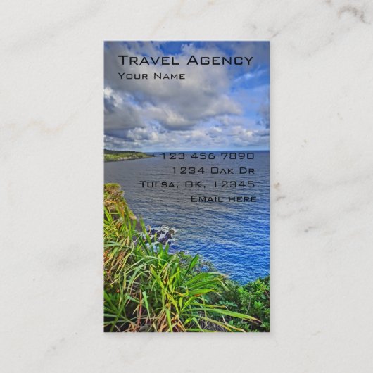 旅行代理店ビーチカスタマイズ可能名刺 名刺 (正面)