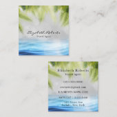 旅行代理店ビーチトロピカルシーン スクエア名刺 (正面/裏面)