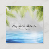 旅行代理店ビーチトロピカルシーン スクエア名刺 (正面)