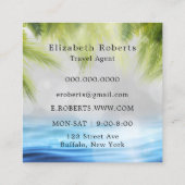 旅行代理店ビーチトロピカルシーン スクエア名刺 (裏面)