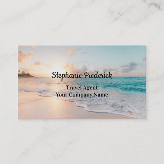 旅行代理店ビーチ海名刺 名刺 (正面)