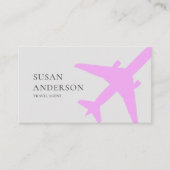 旅行代理店ピンク飛行機 名刺 (正面)