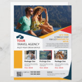 旅行代理店フライヤーテンプレート (正面/裏面)