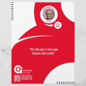 旅行代理店フライヤーレッドテンプレート チラシ (裏面)