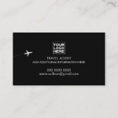 旅行代理店ブラックビジネスカード 名刺 (裏面)