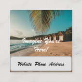 旅行代理店マーケティング広告アンドトロピカル スクエア名刺 (裏面)