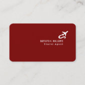 旅行代理店ミニマル深い – 赤 名刺 (正面)