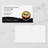 旅行代理店モダンエンブレム名刺 名刺 (正面/裏面)