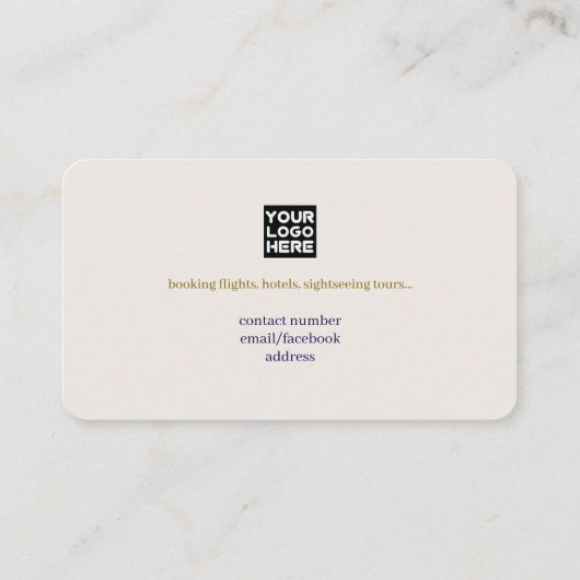 旅行代理店会社又は個人 名刺 (裏面)