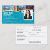 旅行代理店名刺写真テンプレート 名刺 (正面/裏面)