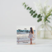 旅行代理店名前をカスタムする スクエア名刺 (スタンド正面)