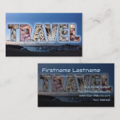 旅行代理店文字マスクブルーマリーナ海食を出荷 名刺 (正面/裏面)