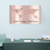 旅行代理店結婚世界地図グローブアースバラ 横断幕 (トレードショー)