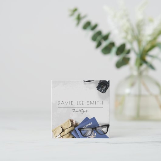 旅行代理店 スクエア名刺 (スタンド正面)