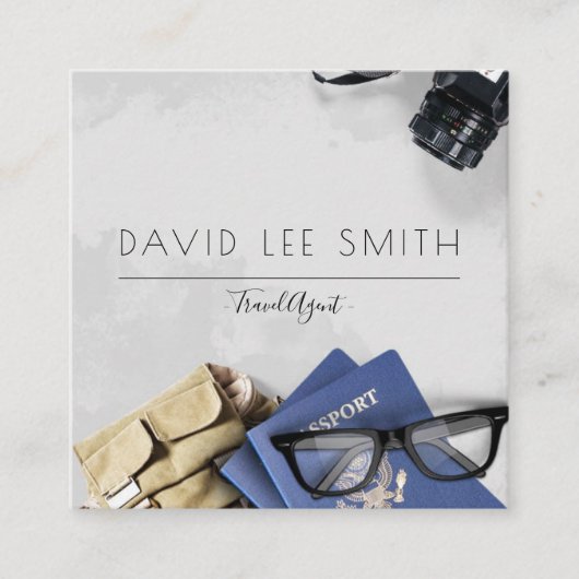 旅行代理店 スクエア名刺 (正面)