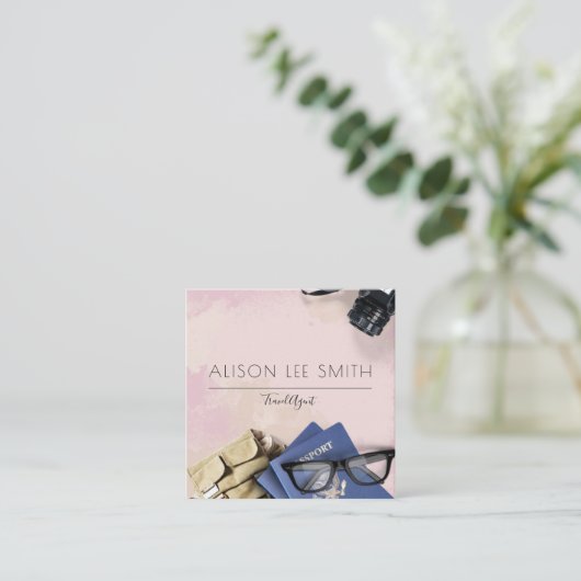 旅行代理店 スクエア名刺 (スタンド正面)