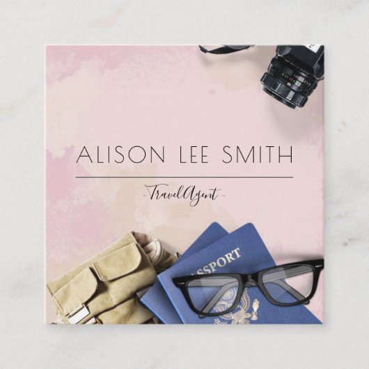 旅行代理店 スクエア名刺 (正面)