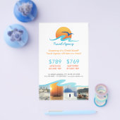 旅行代理店 ツーリズム ツアーオペレーターのチラシ チラシ (シングル)