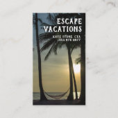 旅行代理店、トロピカル、休暇、名刺 名刺 (正面)