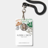 旅行代理店 バッジ (ストラップ付き表面)