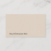 旅行代理店、ビーチ、砂 名刺 (裏面)