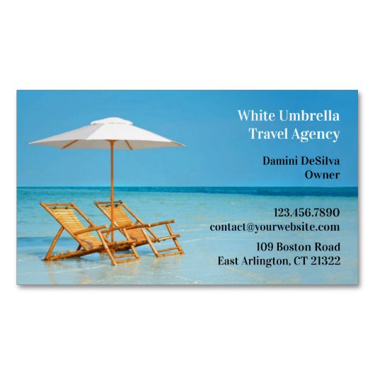 旅行代理店 マグネット名刺 (正面)