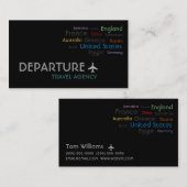 旅行代理店、代理店、休暇の名刺 名刺 (正面/裏面)