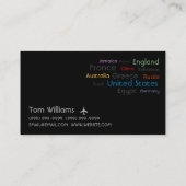 旅行代理店、代理店、休暇の名刺 名刺 (裏面)