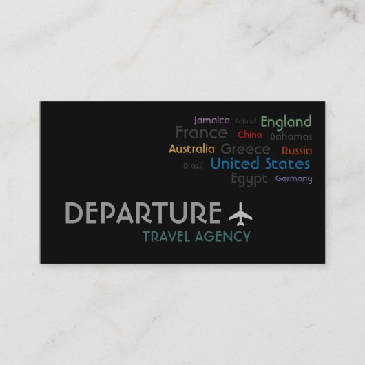 旅行代理店、代理店、休暇の名刺 名刺 (正面)