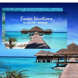 旅行代理店、休暇、トロピカル、ワールドワイド、 名刺