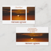 旅行代理店 劇的 空 大洋 ビーチ 夕焼け 名刺 (正面/裏面)