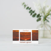 旅行代理店 劇的 空 大洋 ビーチ 夕焼け 名刺 (スタンド正面)