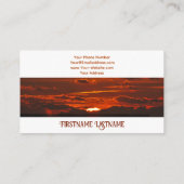旅行代理店 劇的 空 大洋 ビーチ 夕焼け 名刺 (裏面)