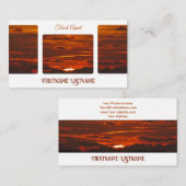 旅行代理店 劇的 空 大洋 ビーチ 夕焼け 名刺 (正面/裏面)