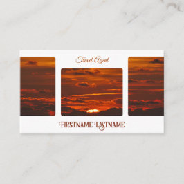 旅行代理店 劇的 空 大洋 ビーチ 夕焼け 名刺