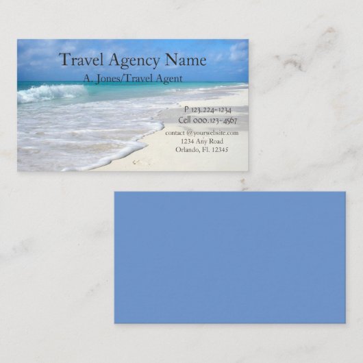 旅行代理店 名刺 (正面/裏面)