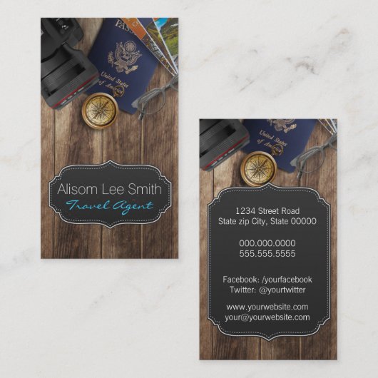 旅行代理店 名刺 (正面/裏面)