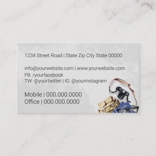 旅行代理店 名刺 (裏面)