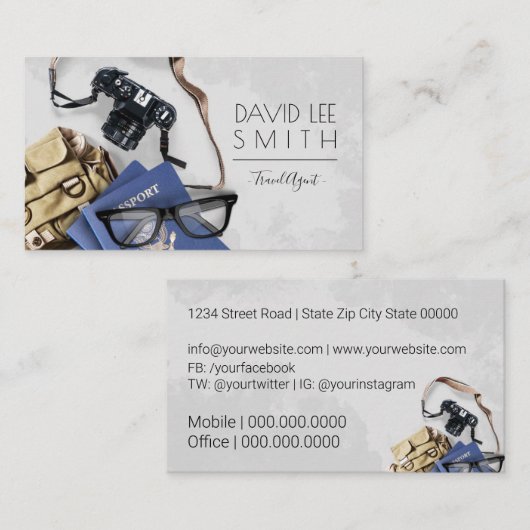 旅行代理店 名刺 (正面/裏面)